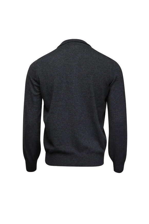 Brunello Cucinelli - Brown and Grey Cashmere Blend Zip Hoodie