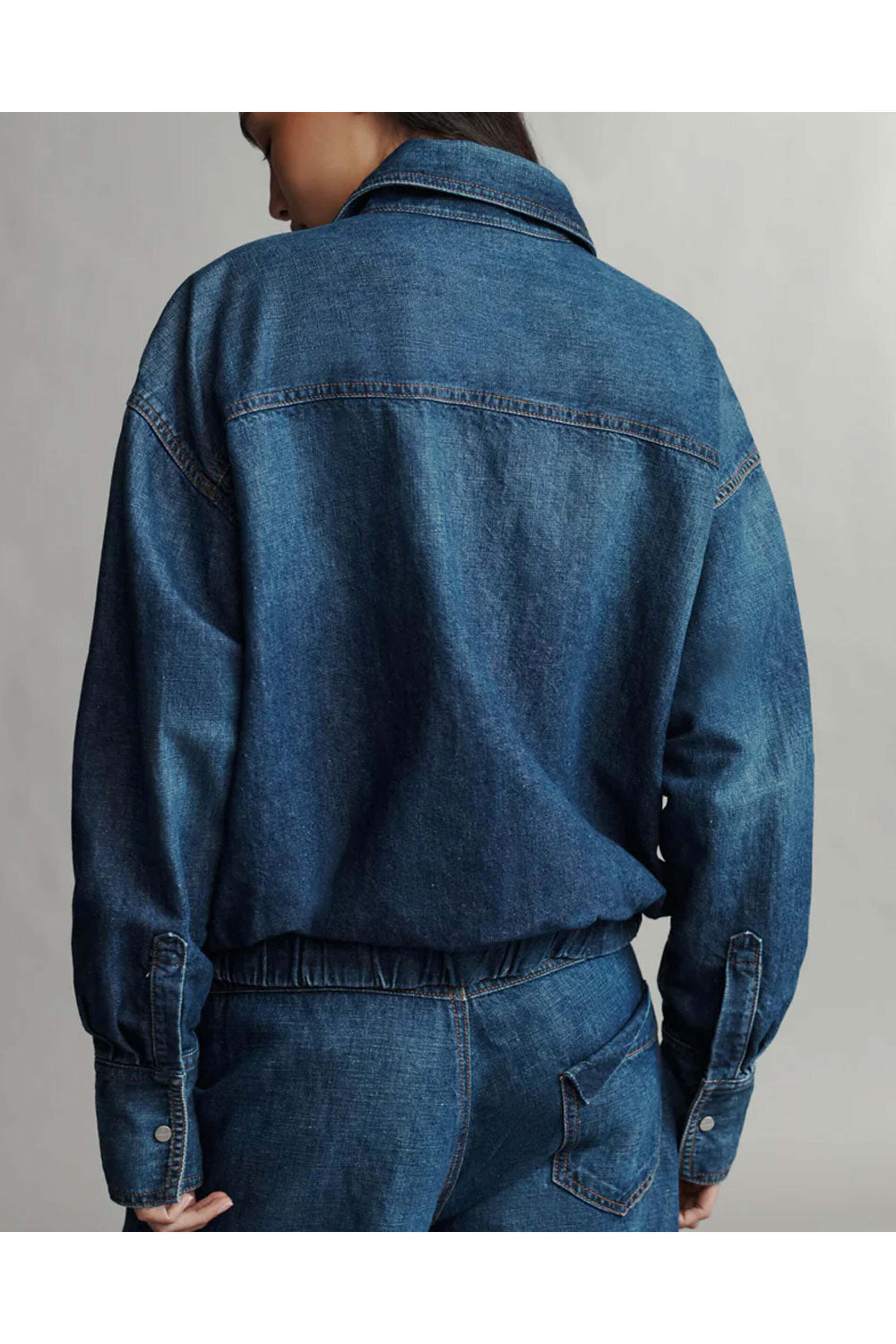 TWP - Denim Bubble Jacket in Dark Wash
