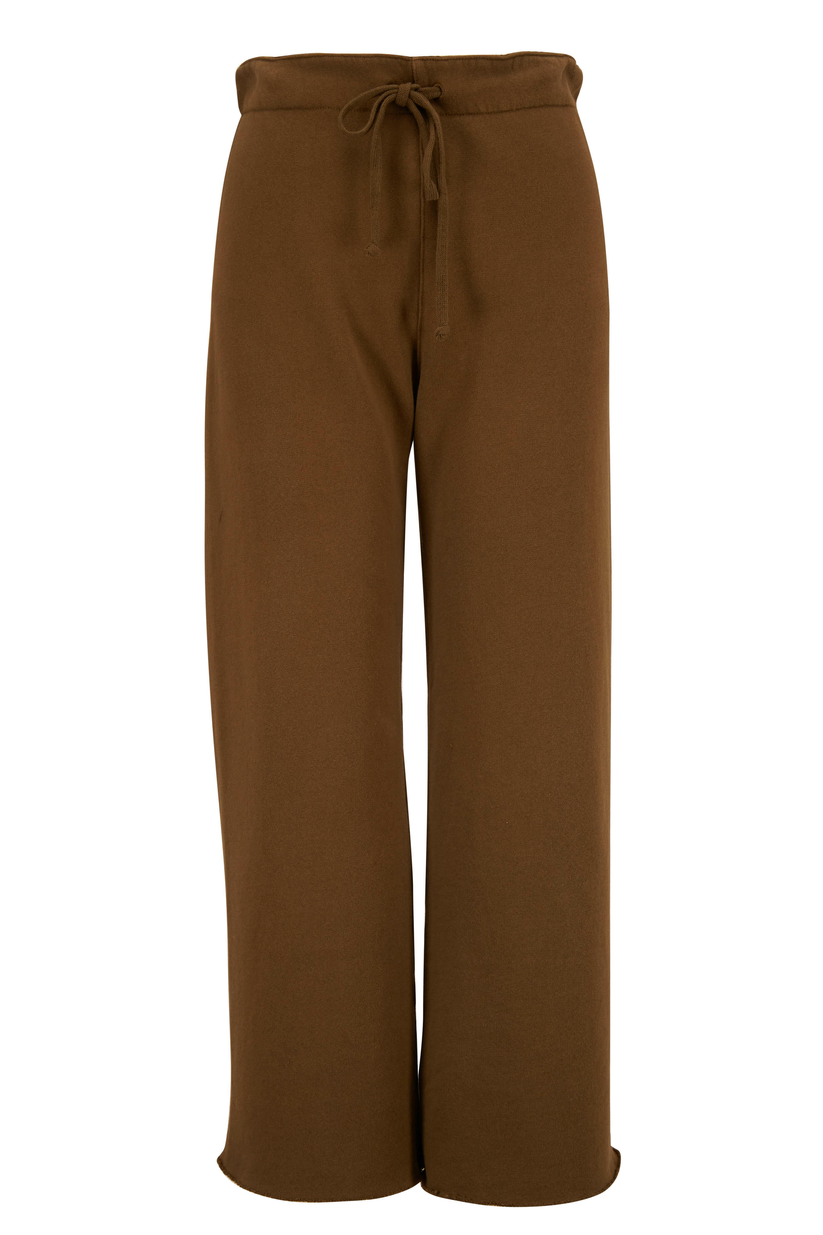 Nili Lotan - Kiki Army Green Cropped Sweatpant