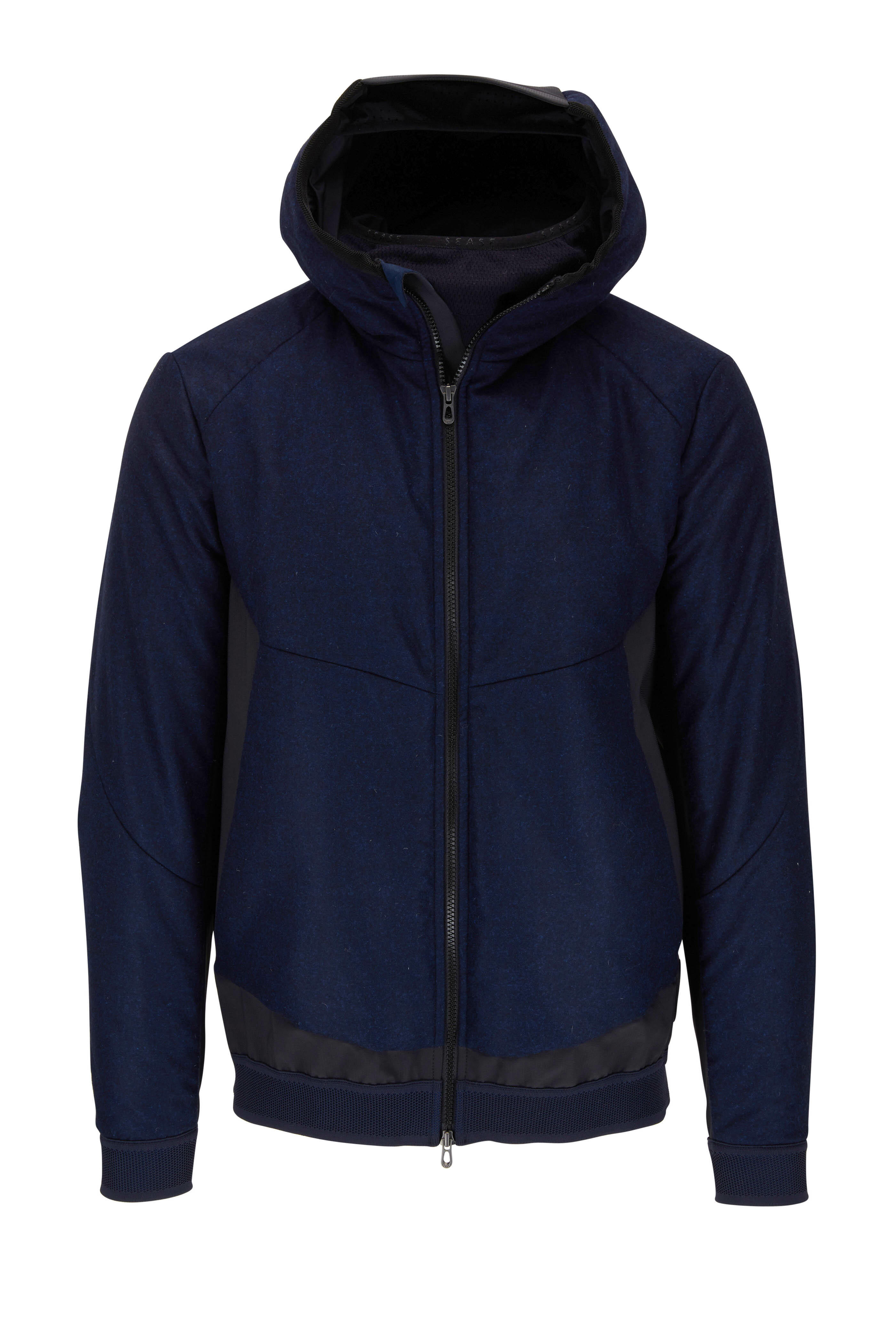 Sease - Predator Navy Blue Technical Wool Windbreaker
