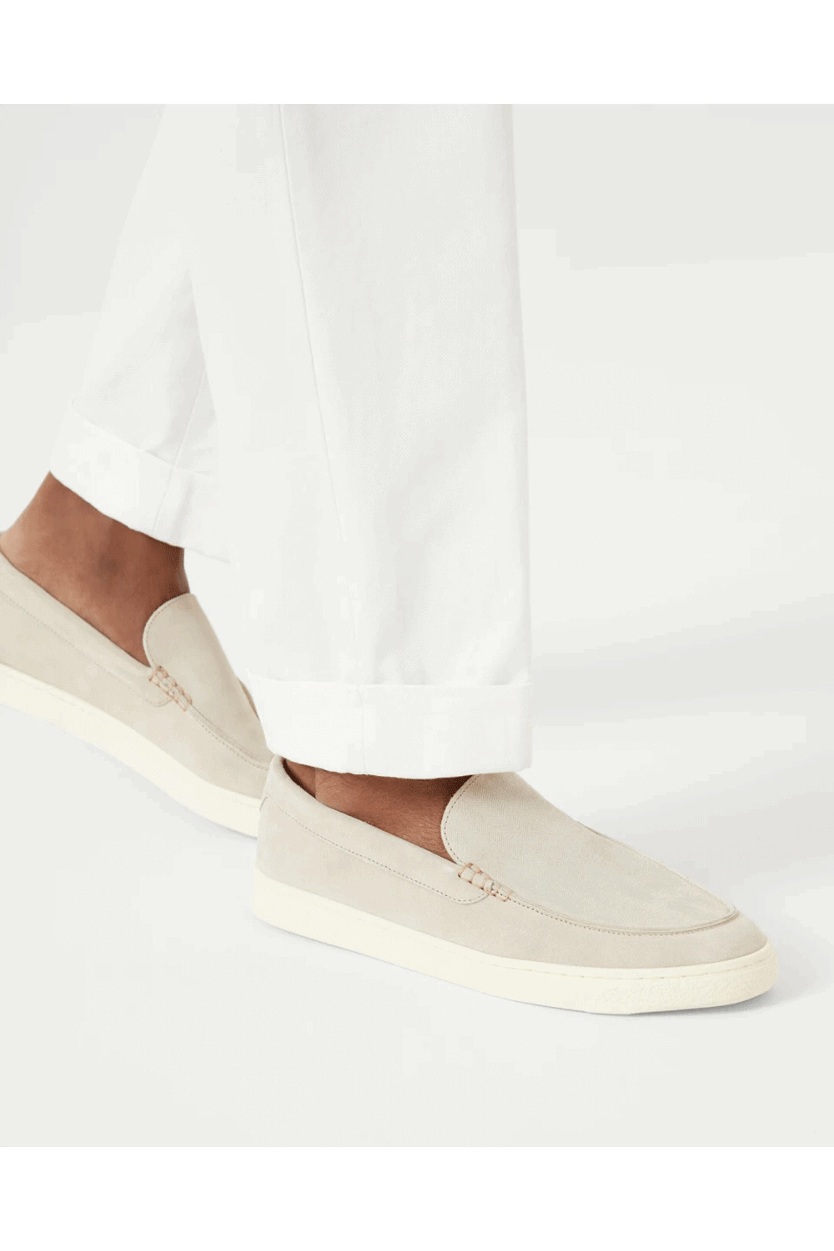 Brunello Cucinelli - Hybrid Venetian Suede Loafer in Beige