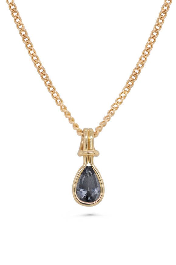 Kali Zoe 18k Yellow Gold Gray Spinel Pendant - view 1