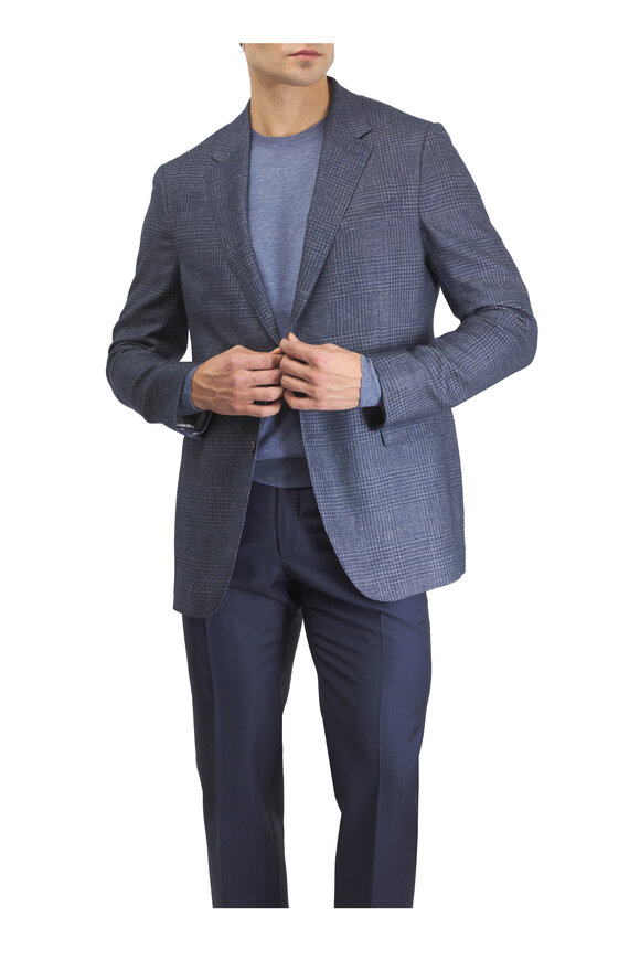 Zegna Transeasonal Navy Blue Flat Front Wool Pant - view 5
