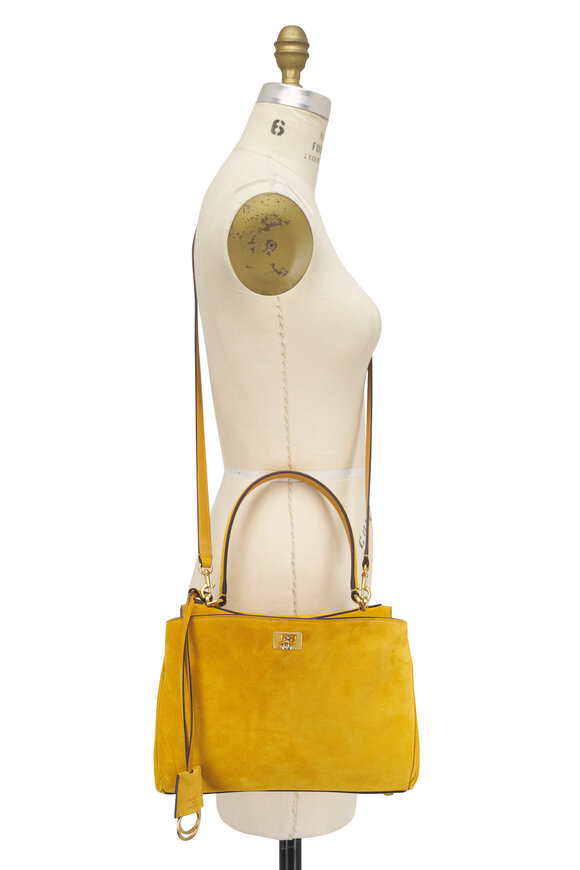 Balenciaga Small Rodeo Curry Suede Top Handle Bag - view 5