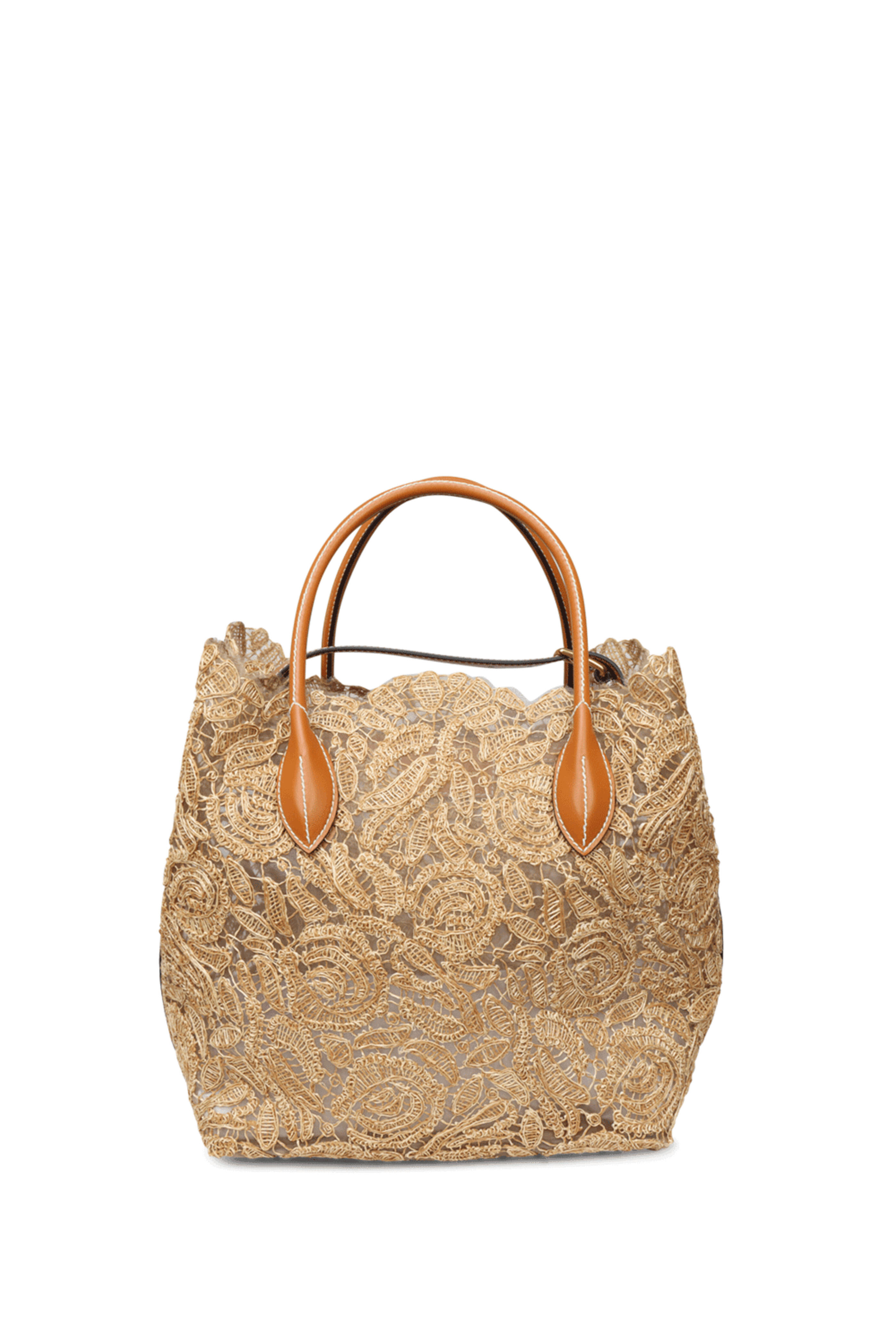 Ermanno Scervino - Maggie Lace Borsa Shopping Tote in Ecru Beige