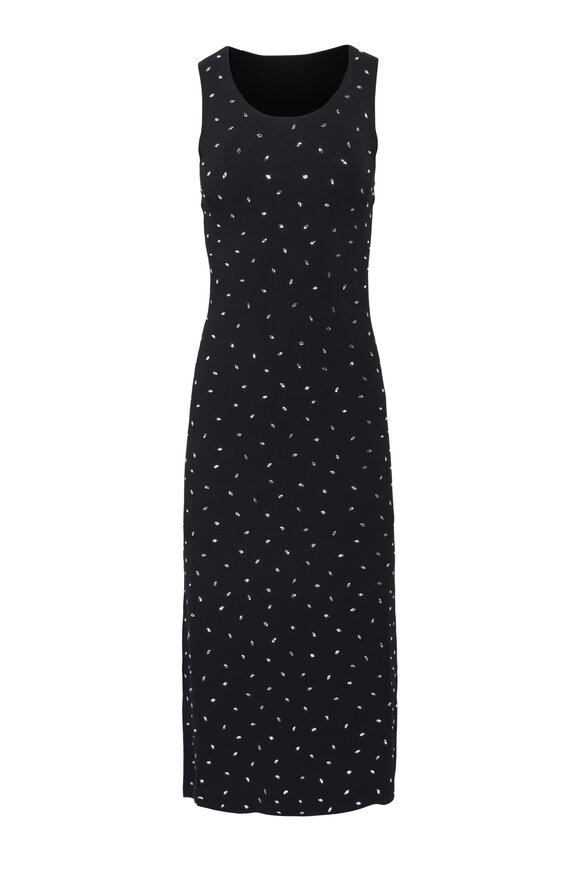 Altuzarra Geordie Black Embellished Midi Dress