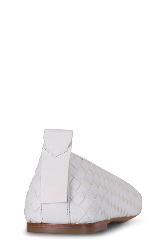 Bottega Veneta Charlotte Alabaster Woven Leather Ballerina Flat - view 4