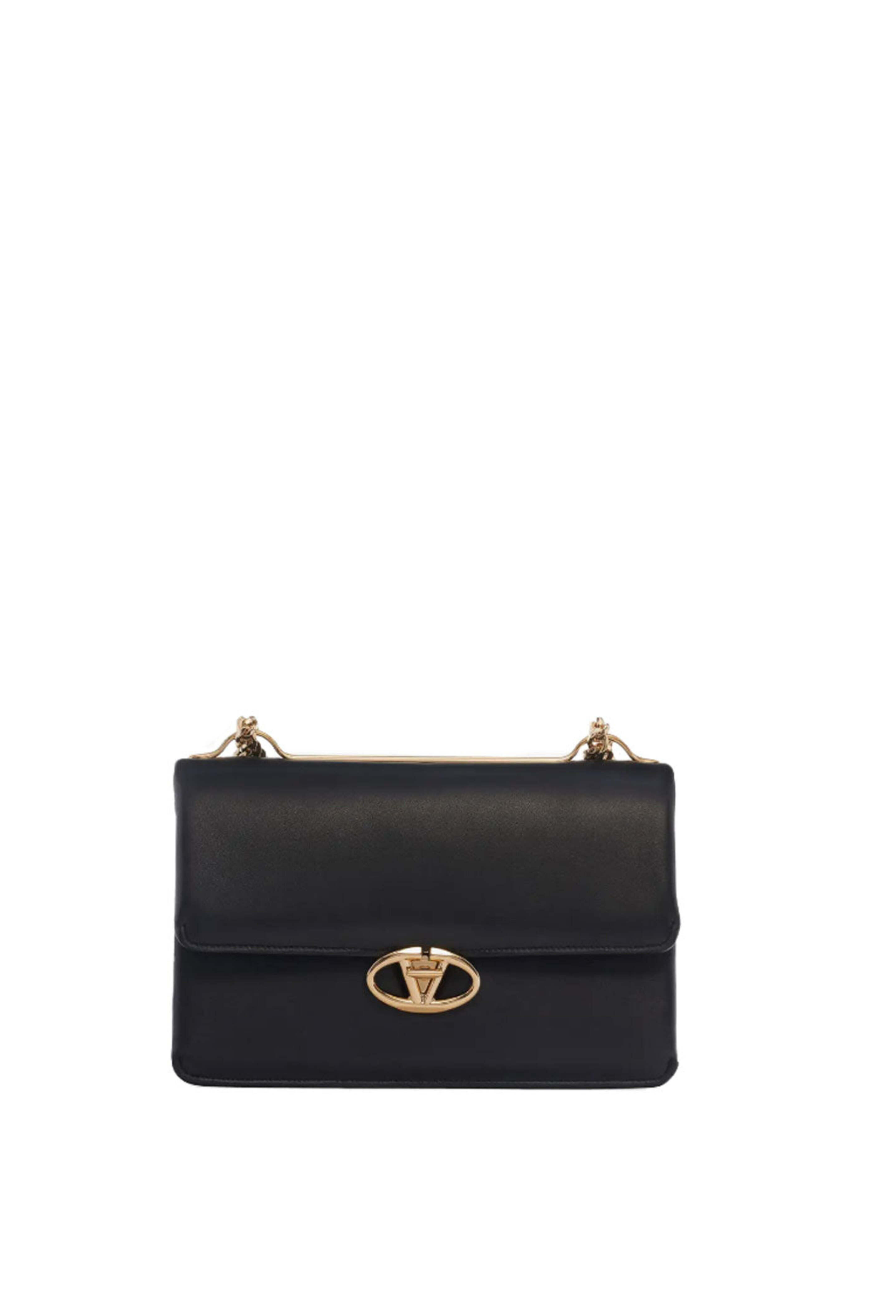 Valentino Garavani - Medium VLock Logo Shoulder Bag in Nero