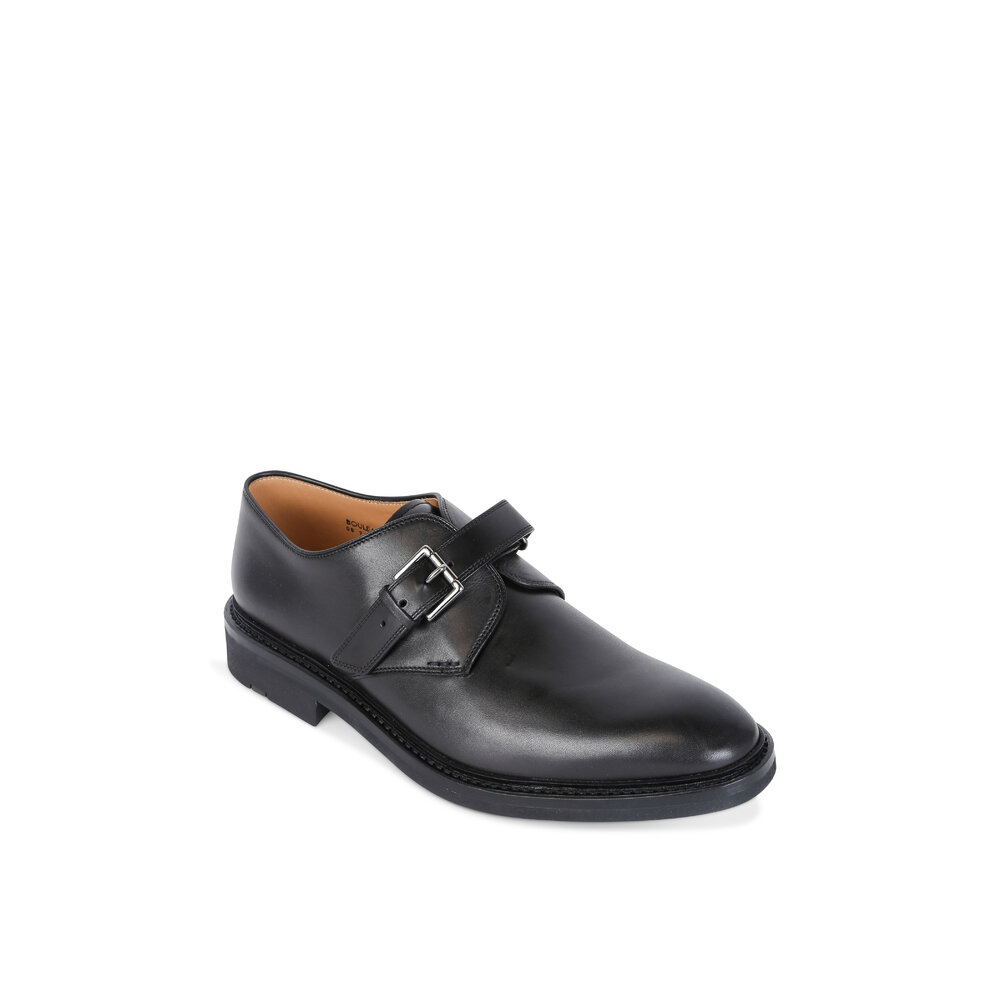 Heschung - Bouleau Black Leather Monk Shoe | Mitchell Stores