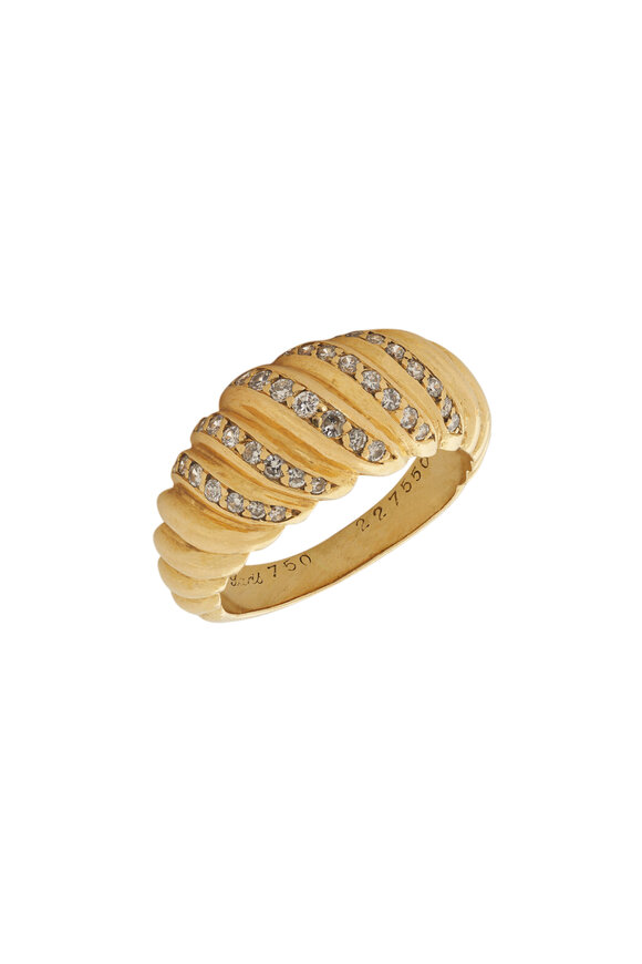 Estate Jewelry Cartier Diamond Swirl Ring