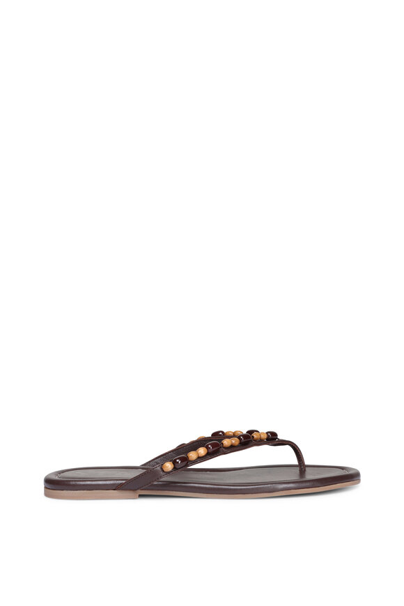Staud Freja Wood Beaded Flip Flop - view 3