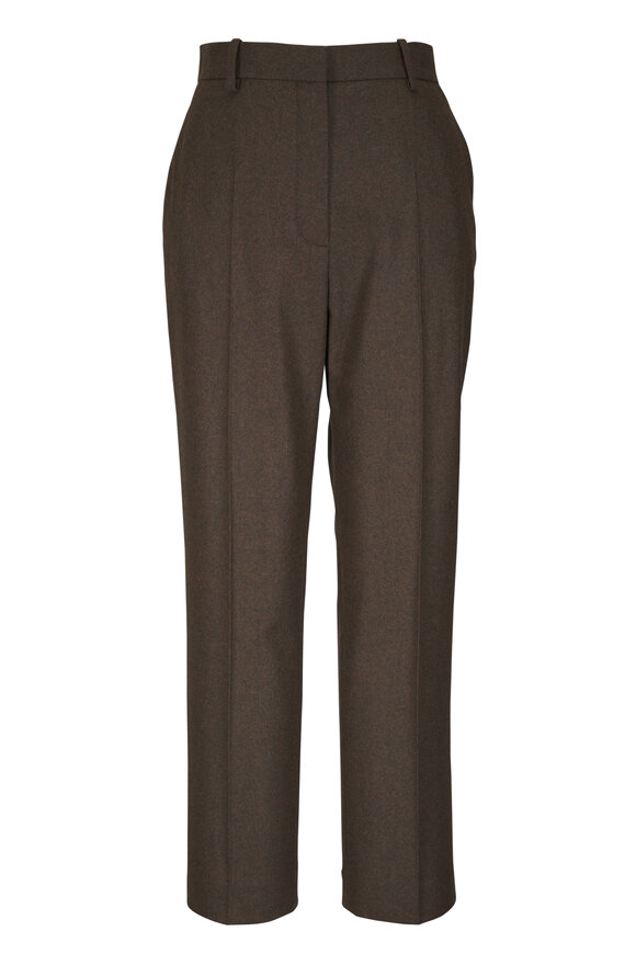 Loro Piana Dermot Walnut Wool & Cashmere Flannel Pant - view 1