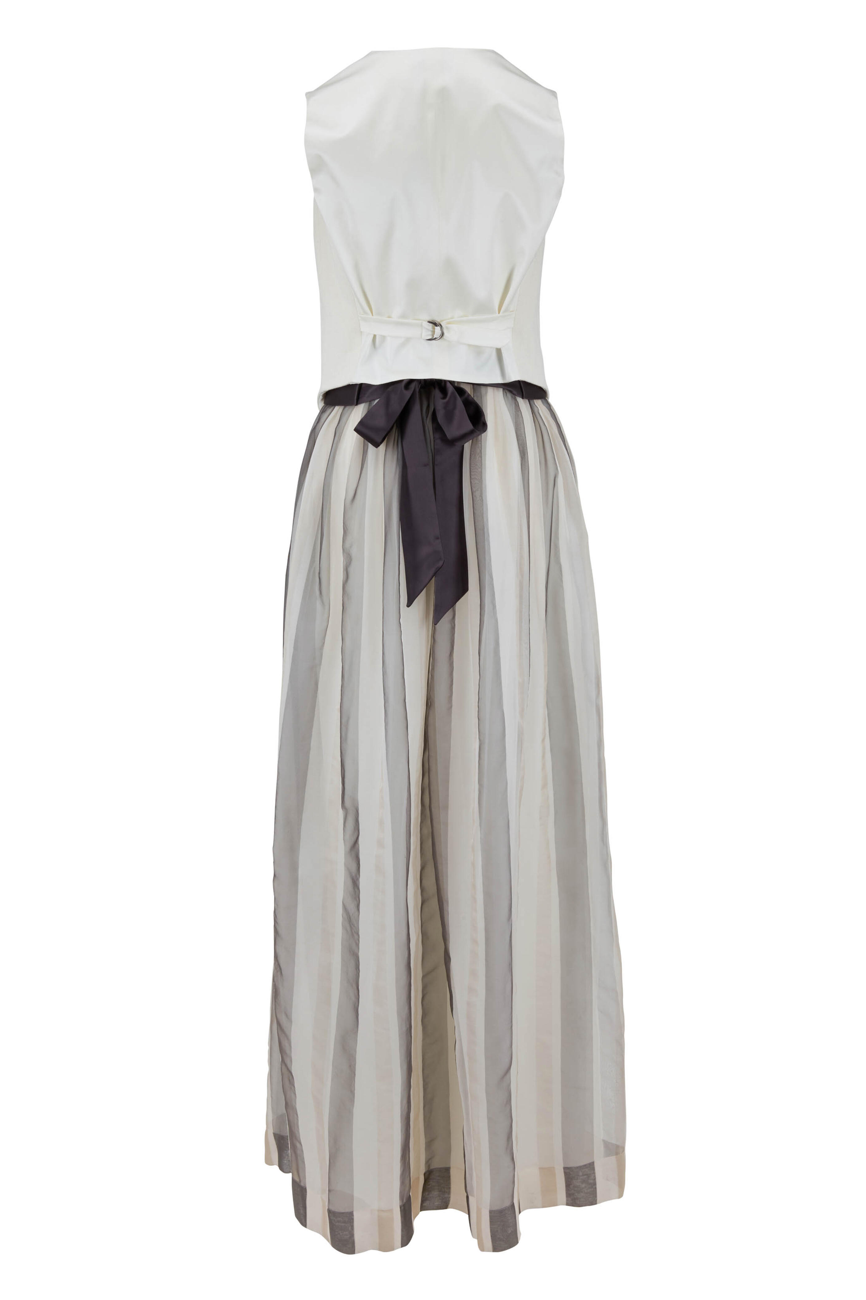 Brunello Cucinelli - Chalk Removable Vest & Cummerbund Gown