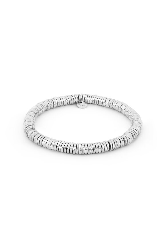 Tateossian - Pure Sterling Silver Expandable Disc Bracelet