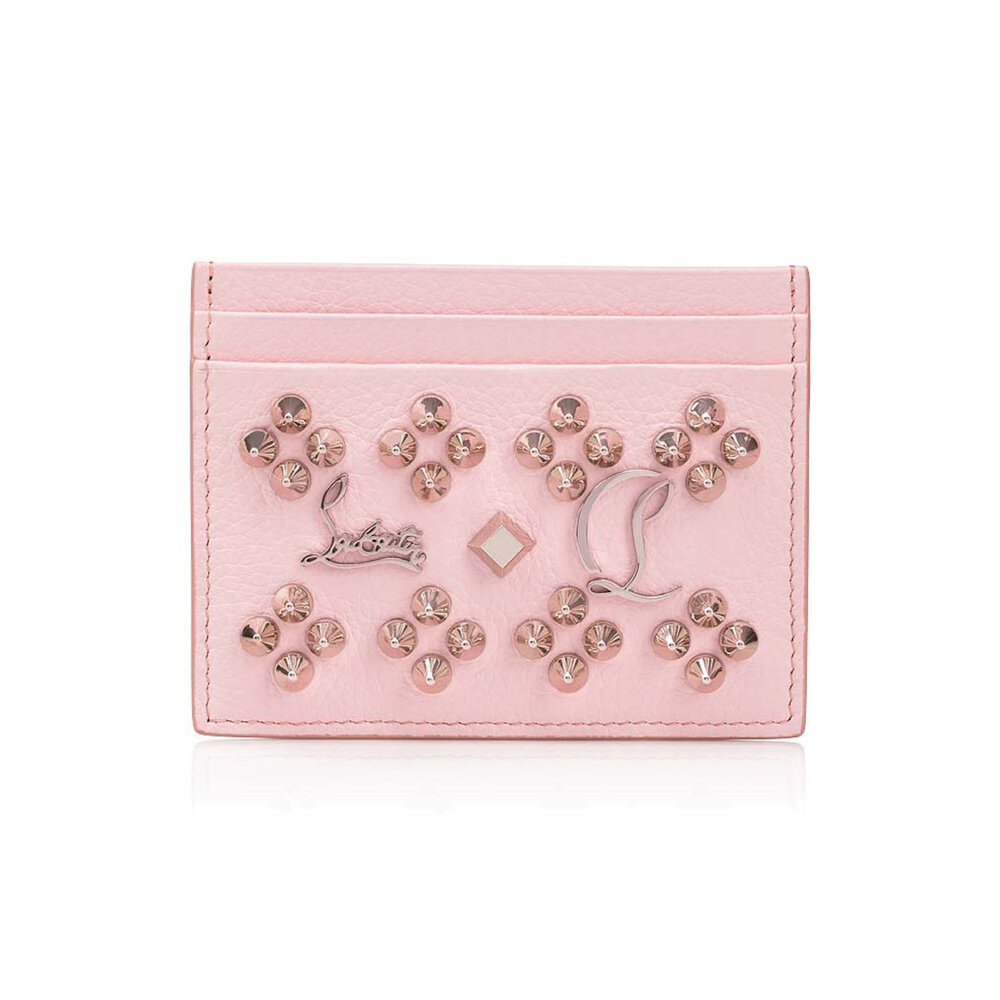関税なし【Christian Louboutin】レザーカードホルダー ローズ Christian Louboutin - Kios Card Holder in Pink | Mitchell Stores