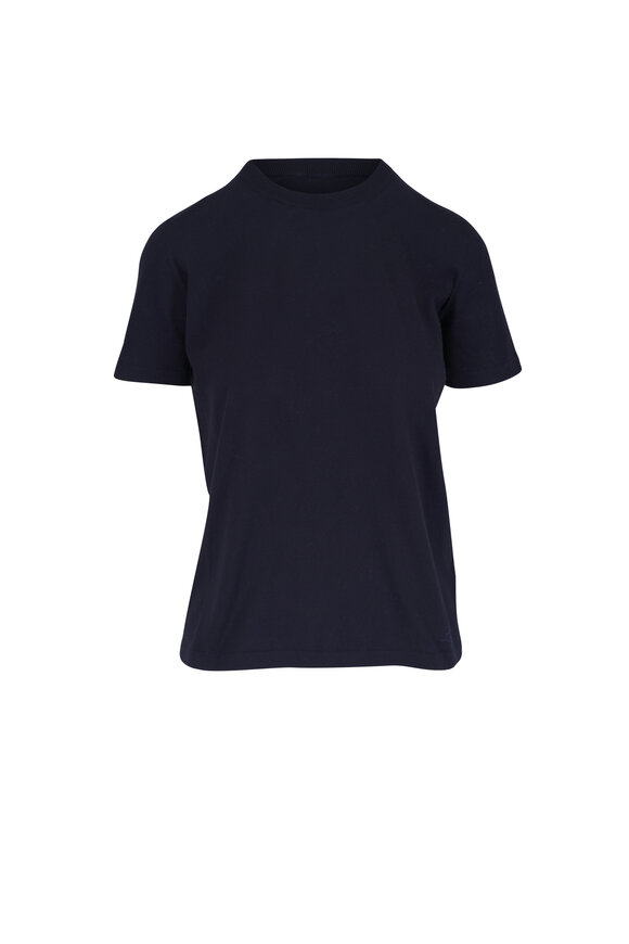 Loro Piana Angera Navy Blue Cotton T-Shirt