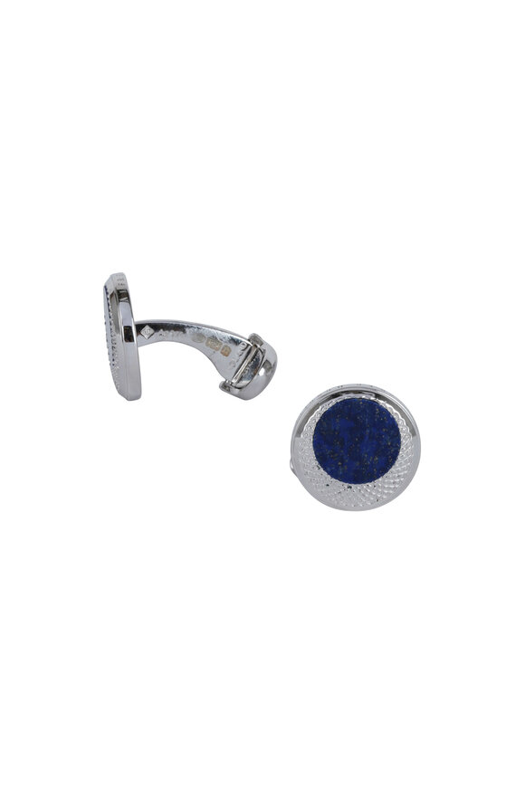 Dunhill Sterling Silver Lapis Cufflinks