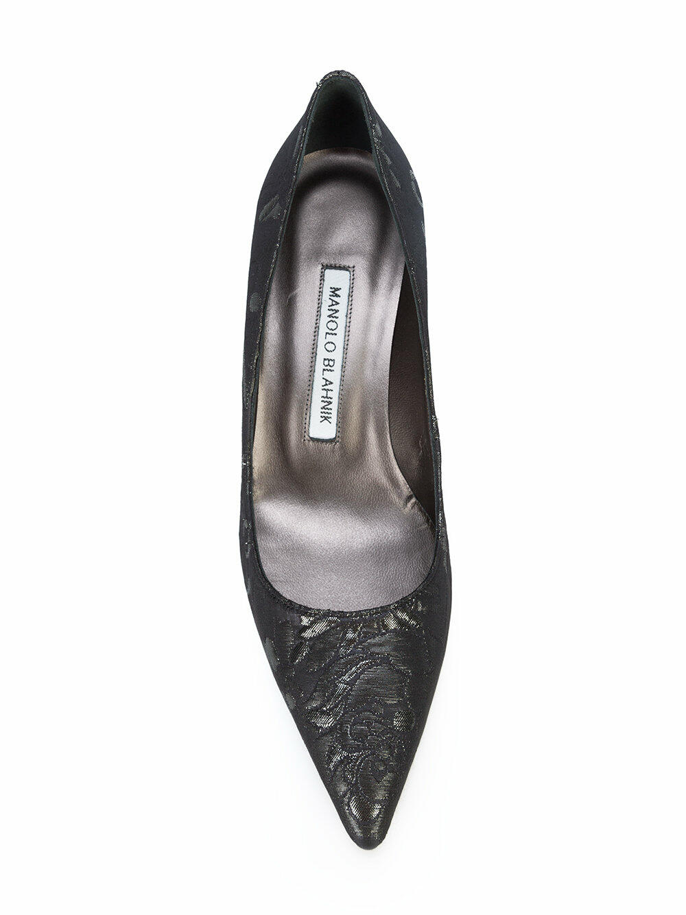 Manolo Blahnik - Navy Blue & Anthracite Brocade Pump, 50mm