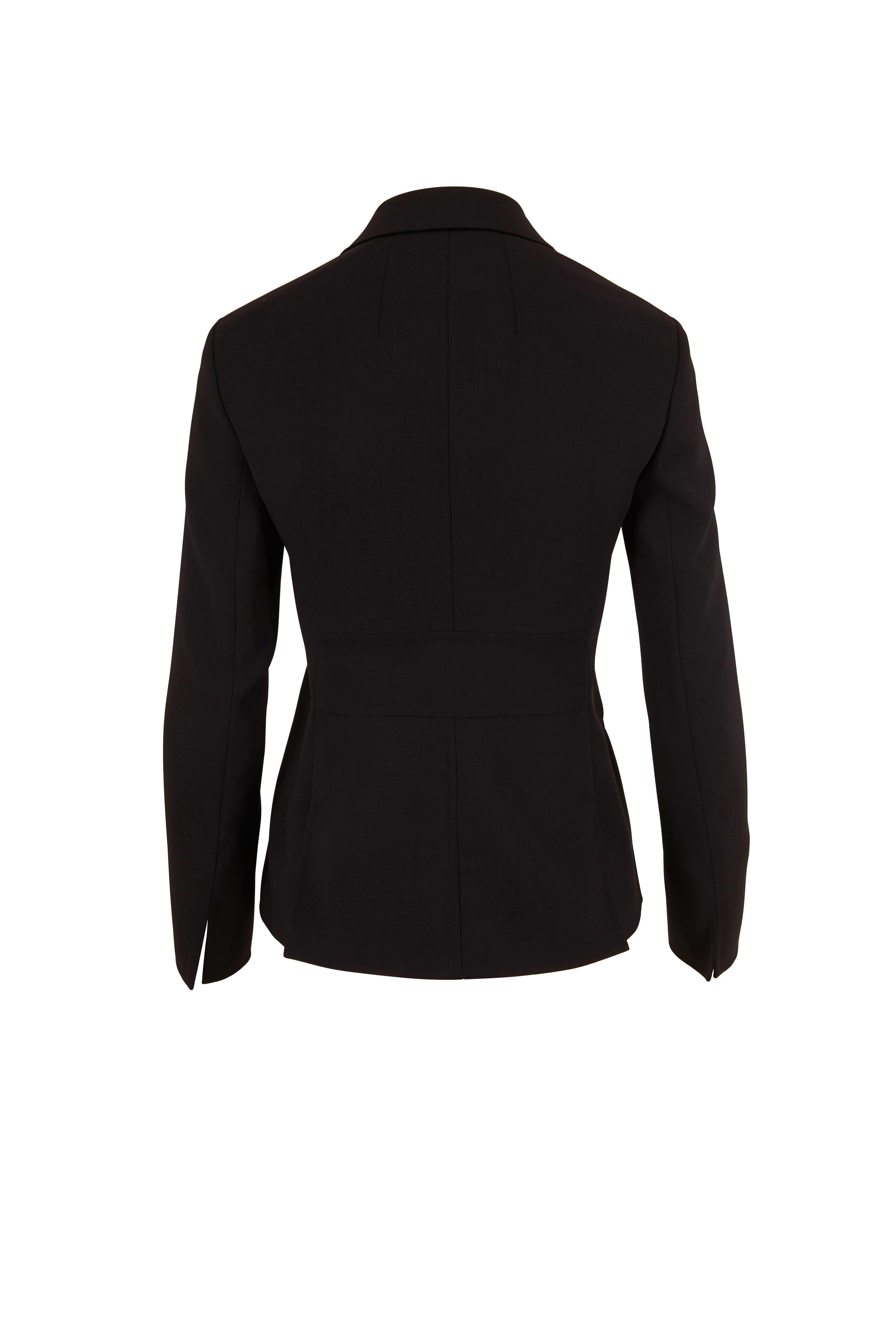 Akris - Savino Black Double-Faced Wool Jacket | Mitchell Stores