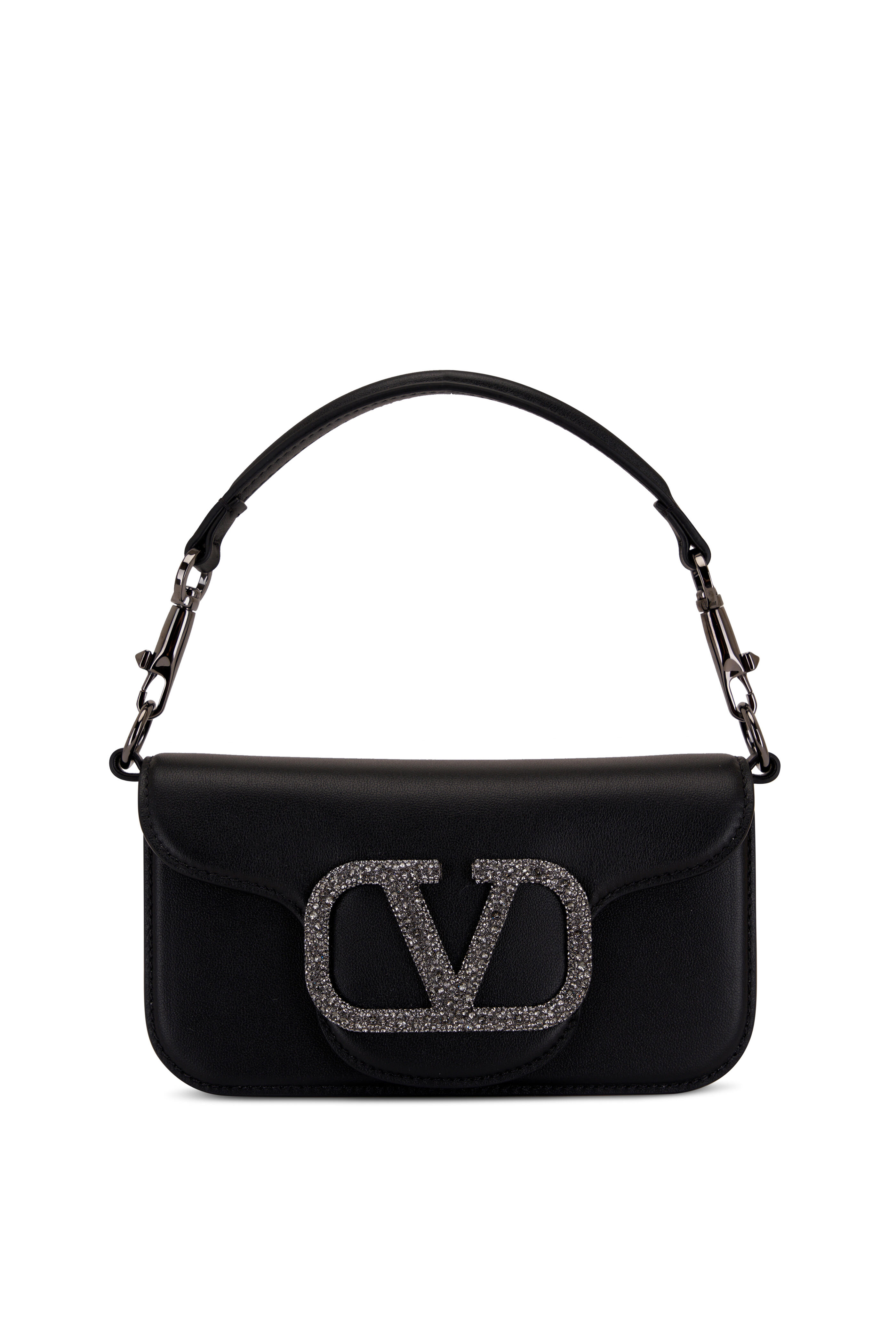 Valentino Black Leather Small Vsling Shoulder Bag