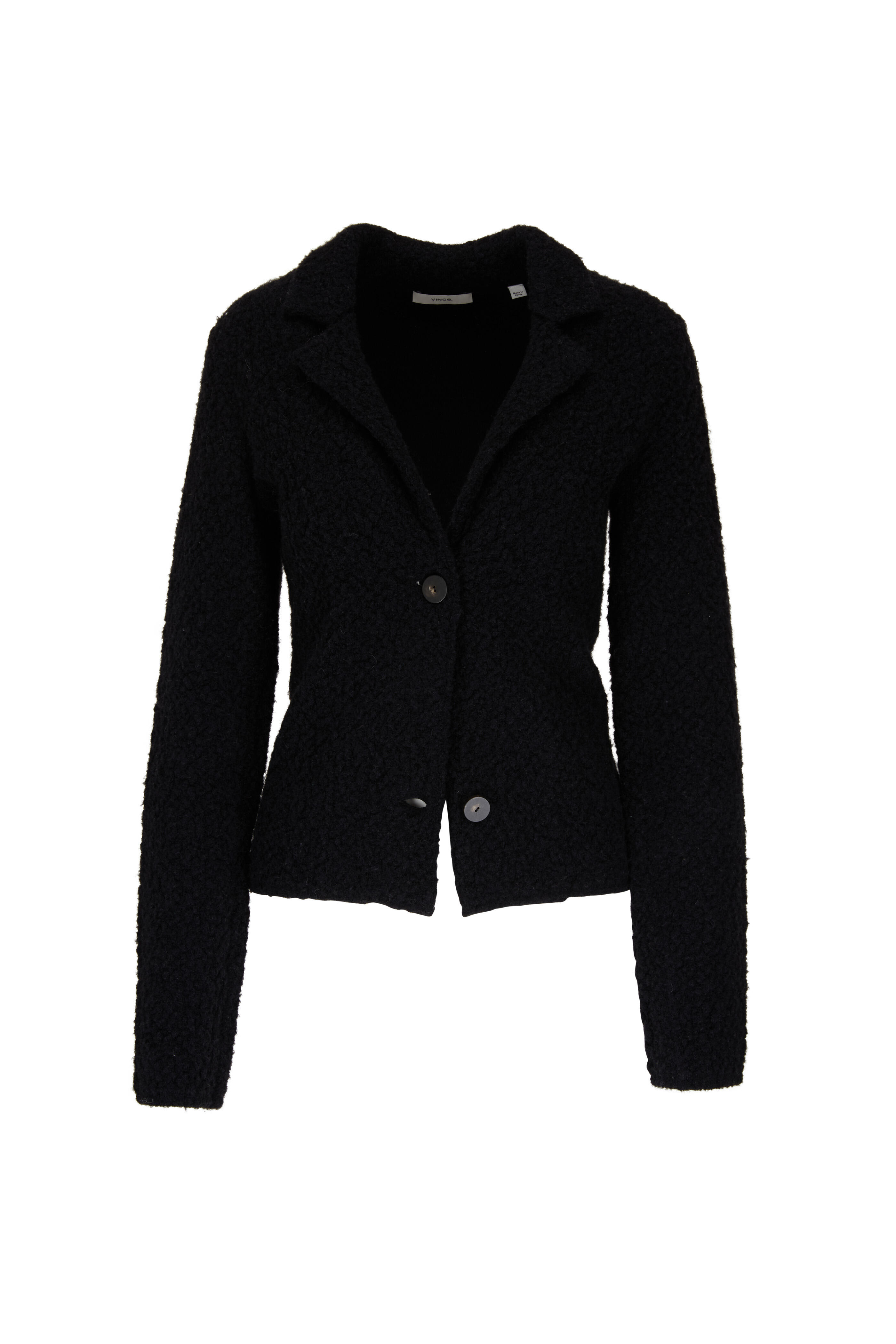 Vince - Black Bouclé Sweater Blazer