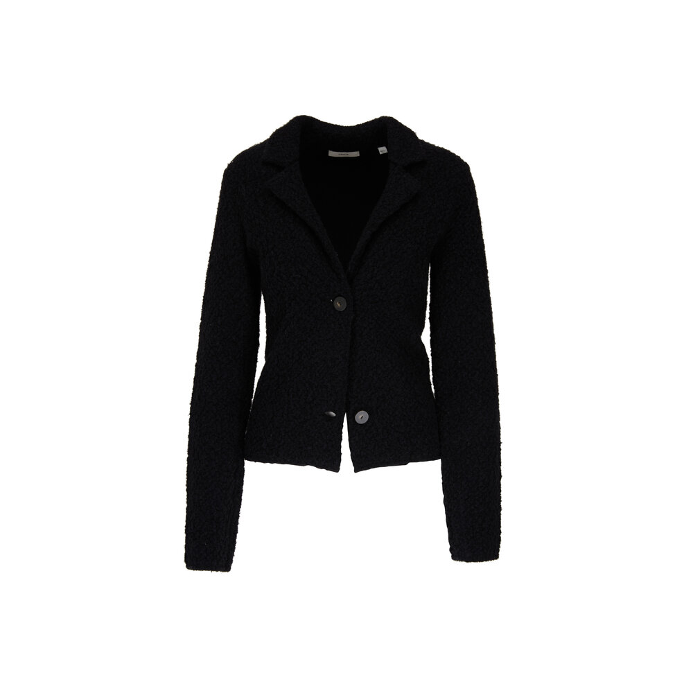 Vince Black Bouclé Sweater Blazer Mitchell Stores
