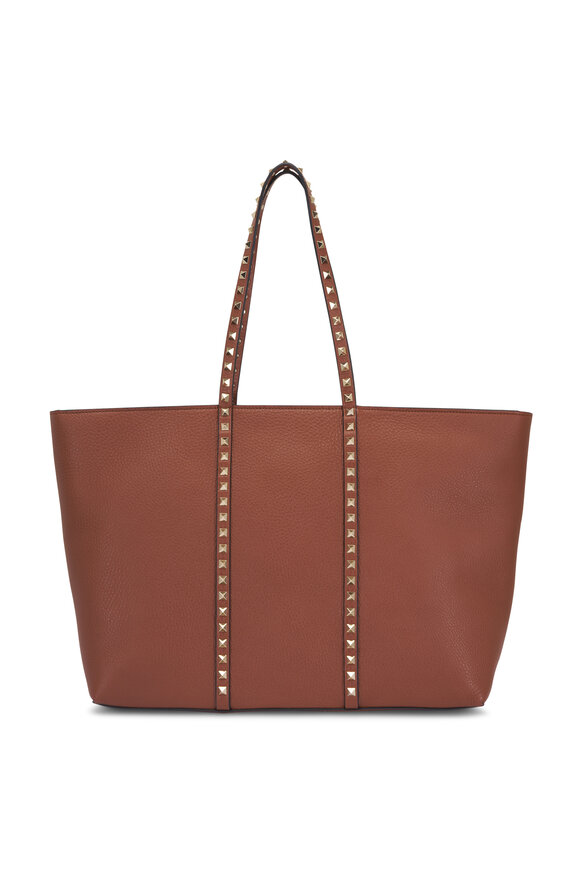 Valentino Garavani Medium Rockstud Selleria Leather Tote - view 4