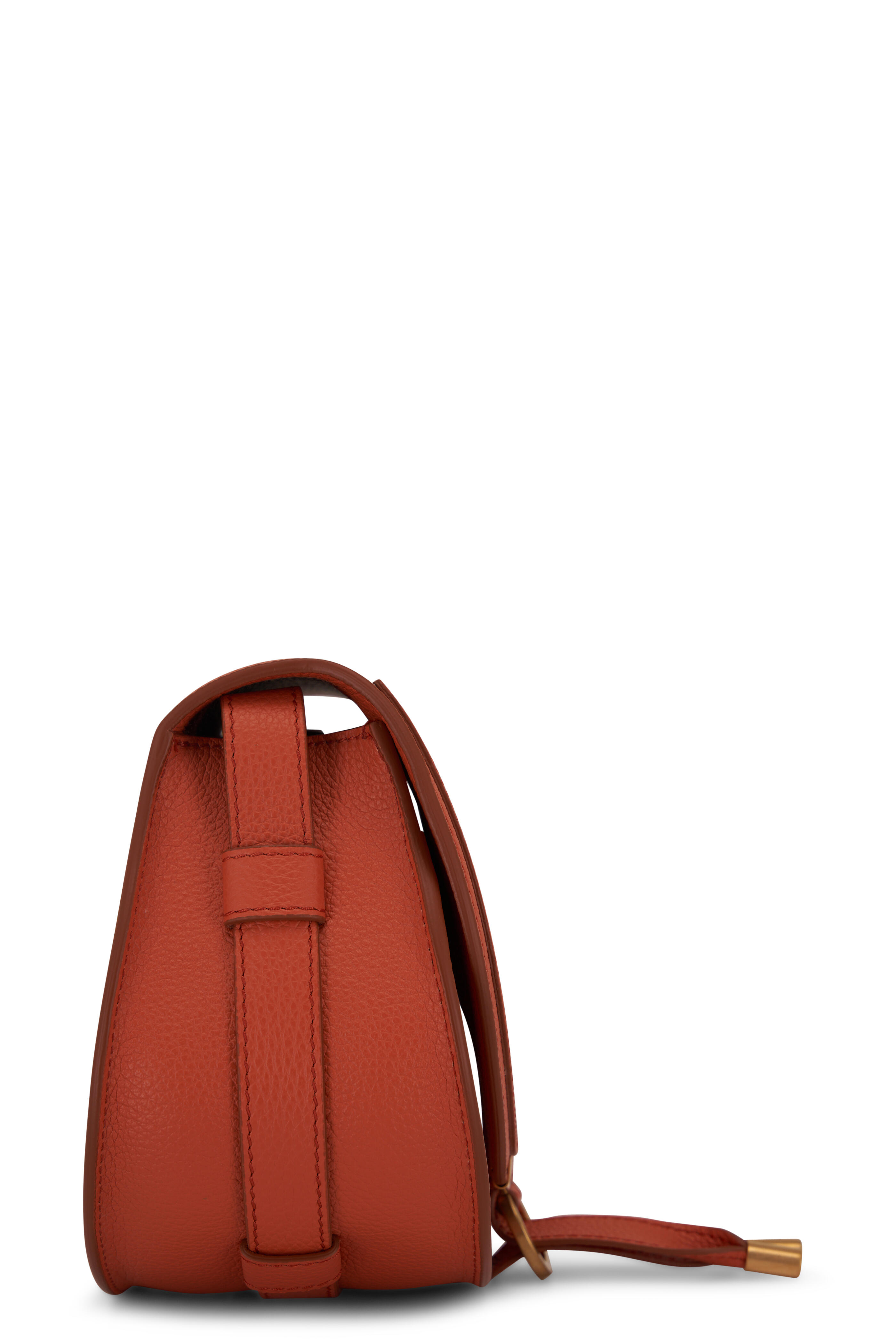 Chloé - Small Marcie Tawny Orange Saddle Crossbody