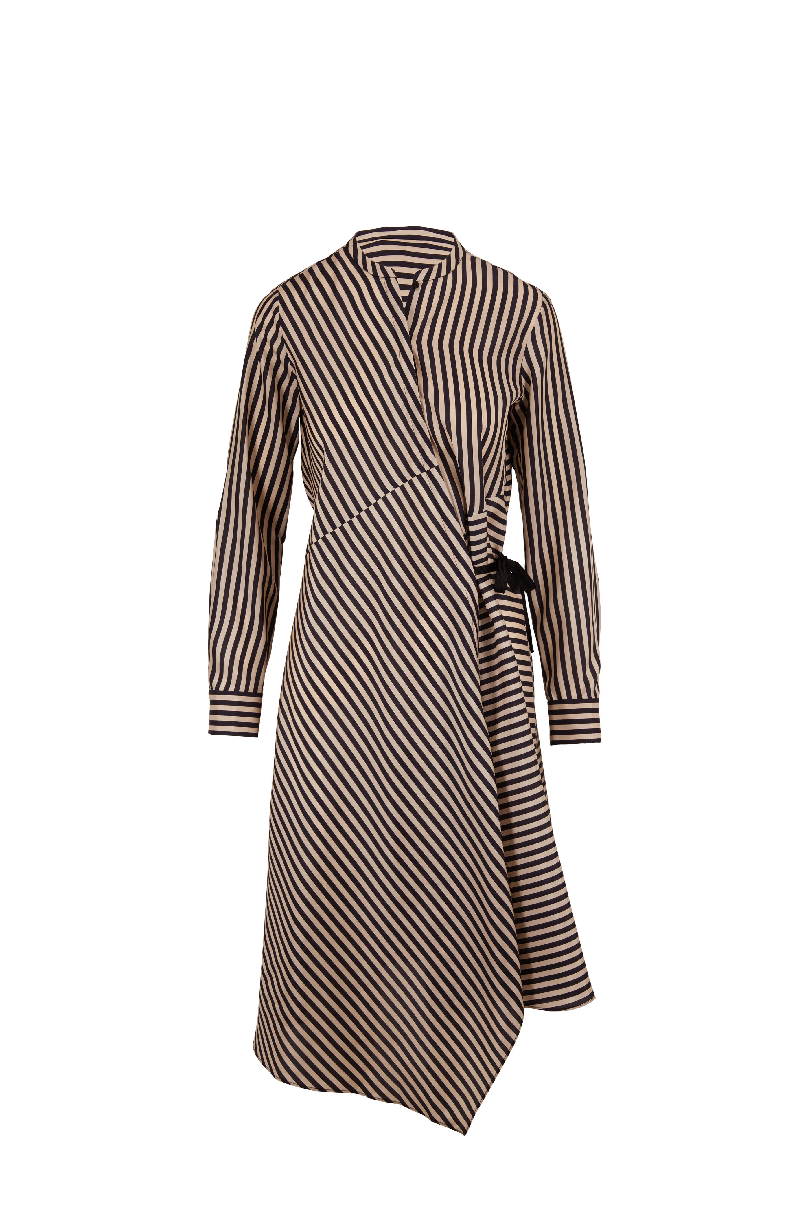 Dorothee Schumacher - Black & White Silk Striped Sensation Dress