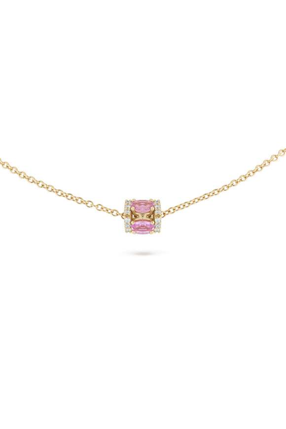 Miseno - Procida Diamond & Pink Sapphire Pendant Necklace