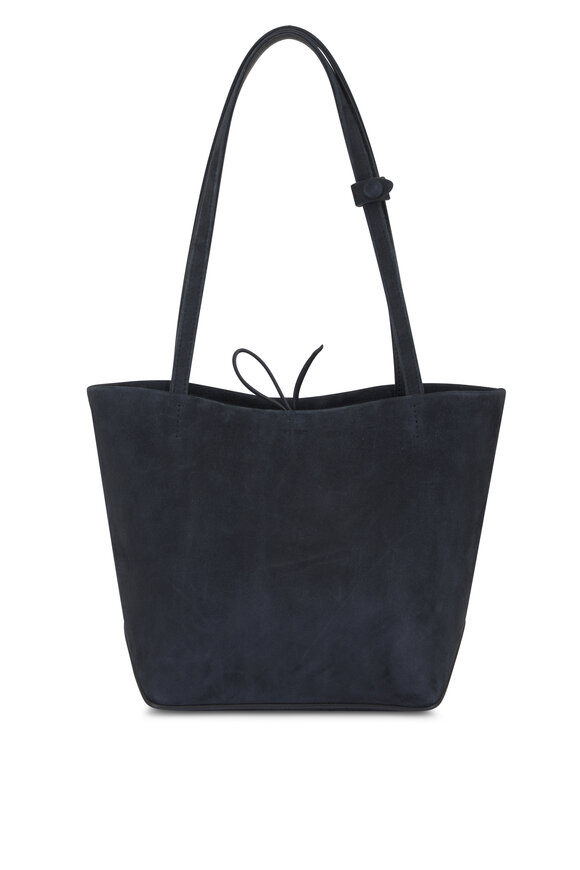 The Row Medium Park Edge Blue Navy Ans Suede Tote