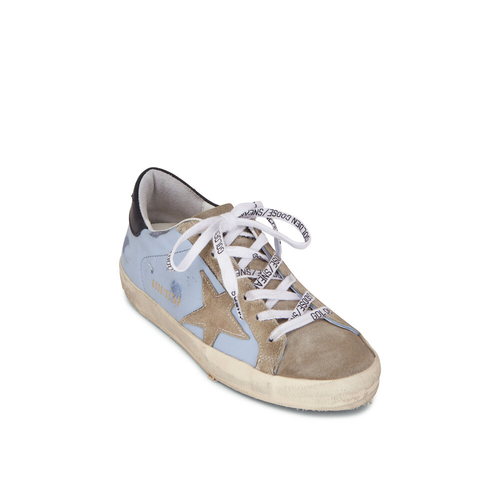 【関税込み】GOLDEN GOOSE Superstar' sneakers Golden Goose - Super-Star Sky Blue Leather Sneaker