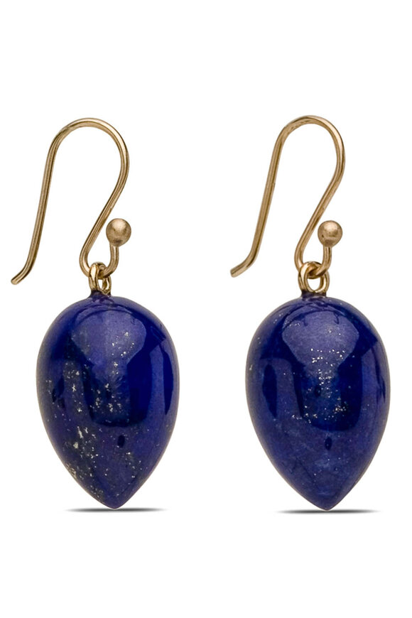 Ted Muehling Lapis Acorn Earrings - view 2
