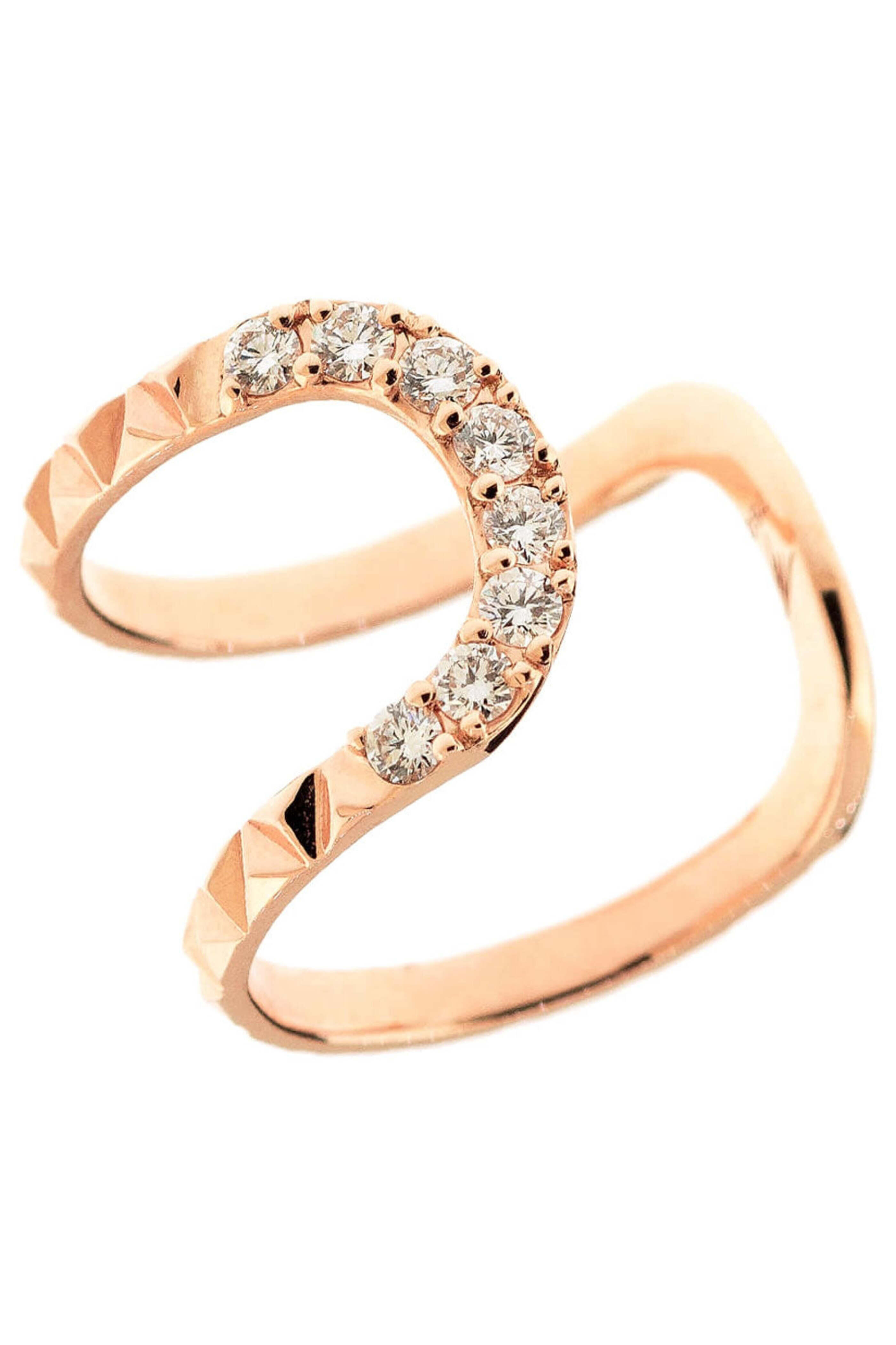 Alessa - Rose Gold Diamond Large Connect Ring | Mitchell Stores