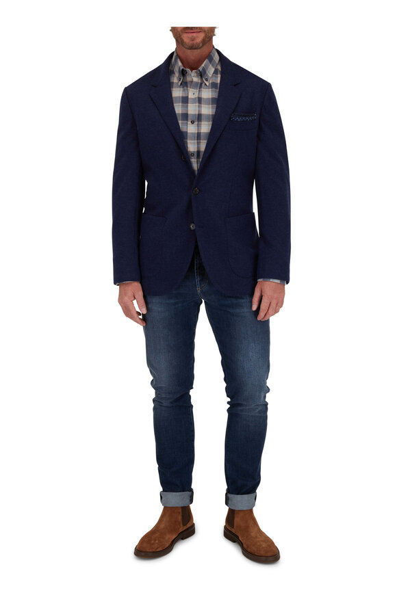 Brunello Cucinelli - Blue Cashmere Jersey Sportcoat