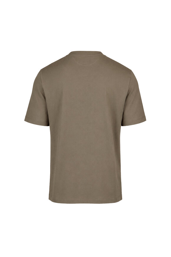 Brunello Cucinelli Moss Green Cotton T-Shirt - view 2