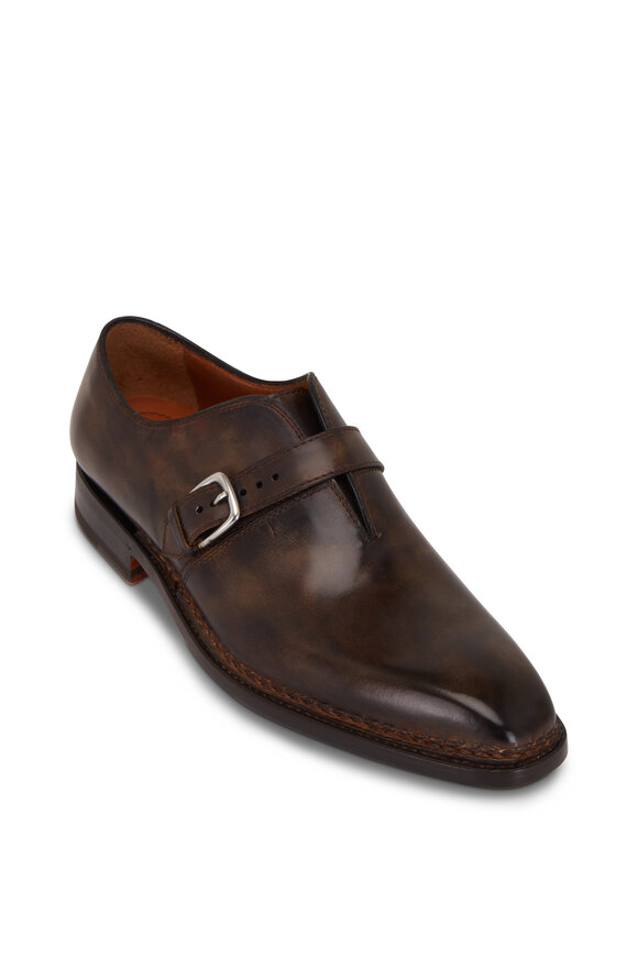 Bontoni Spaccone Dark Chocolate Monk Strap Shoe 