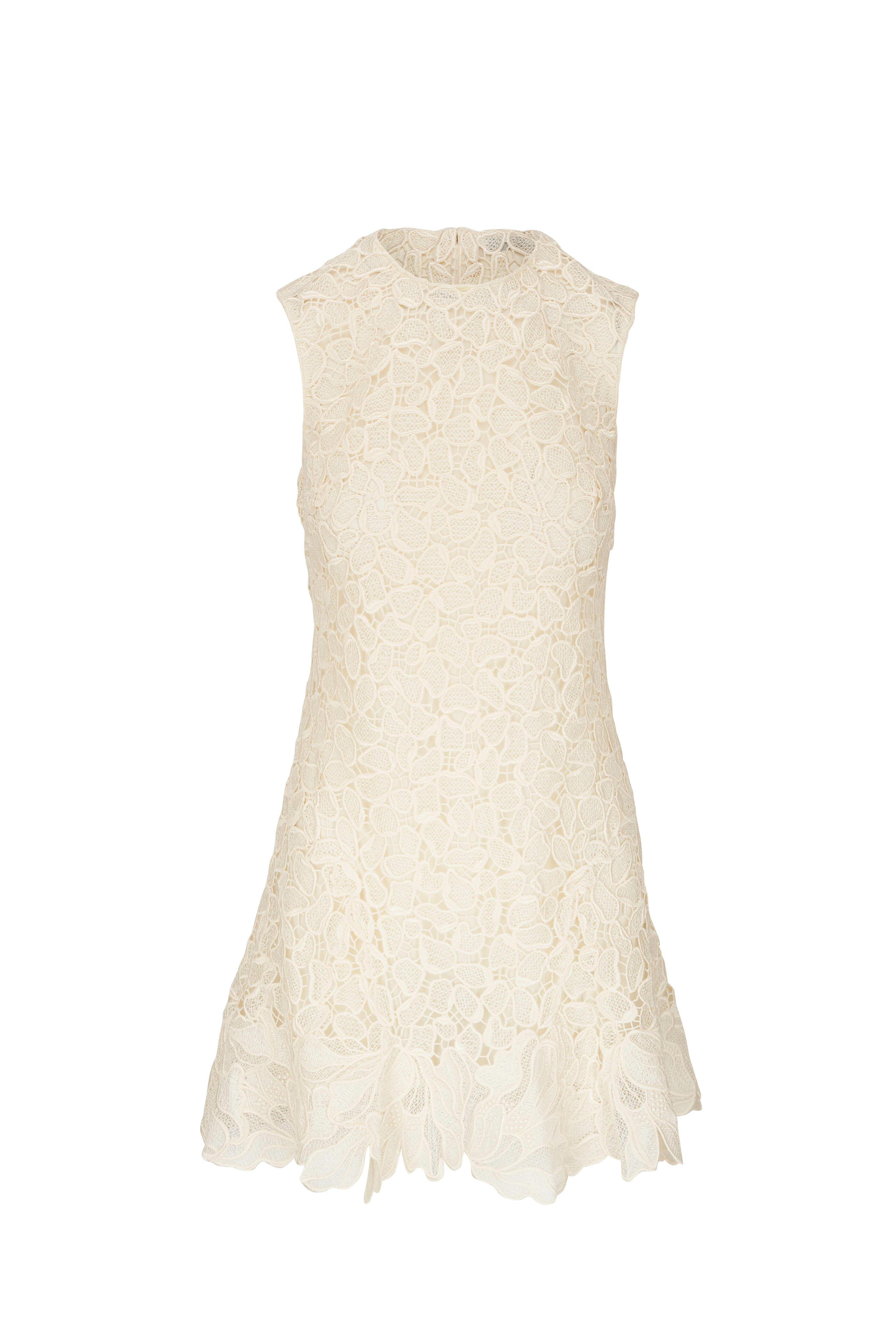knee length dresses for ladies Lilianna Cotton Lace Midi Dress – SIMKHAI main image 1