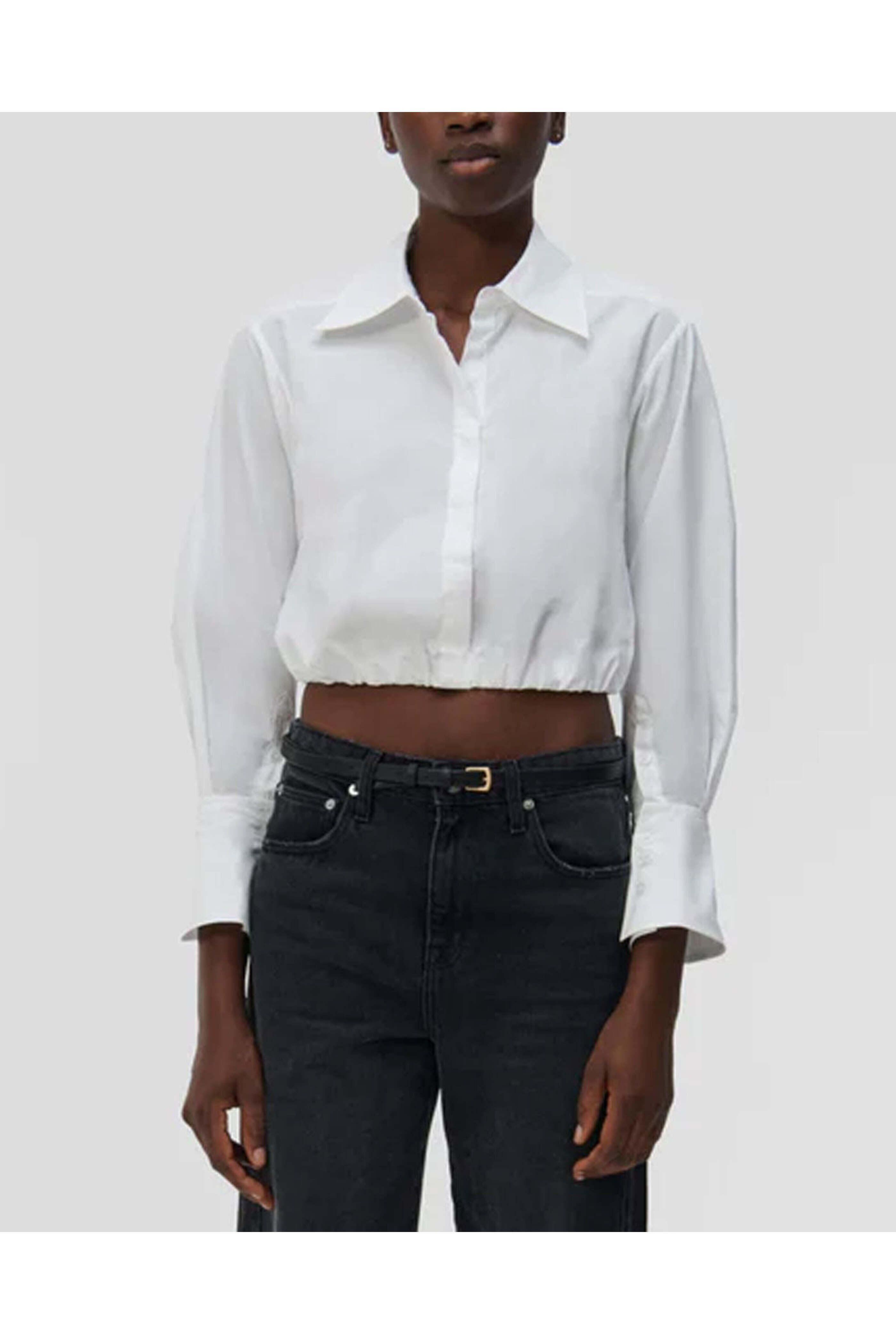 Simkhai - White Cotton Poplin Button Up Blythe Shirt