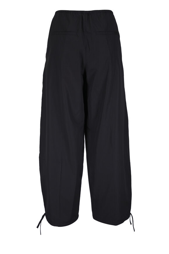 Totême Black Drawstring Cotton Pant - view 2