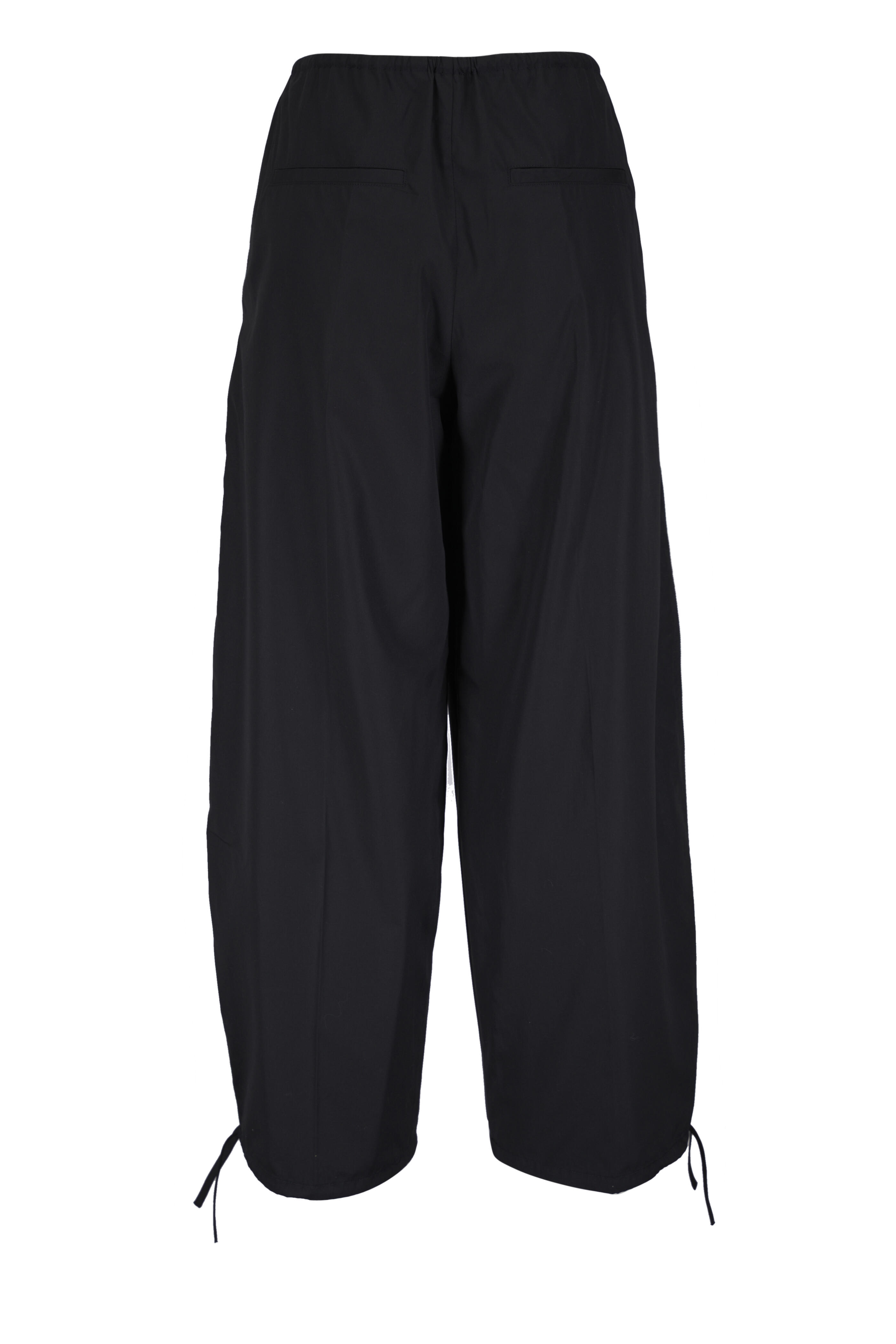 Totême - Black Drawstring Cotton Pant - view 2