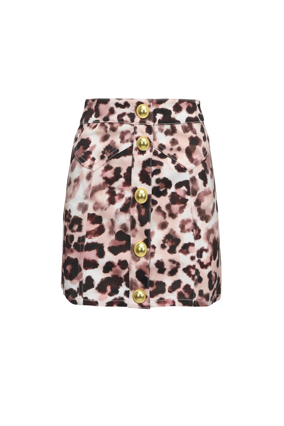 Cara Cara Juniper Ivory Abstract Animal Print Skirt