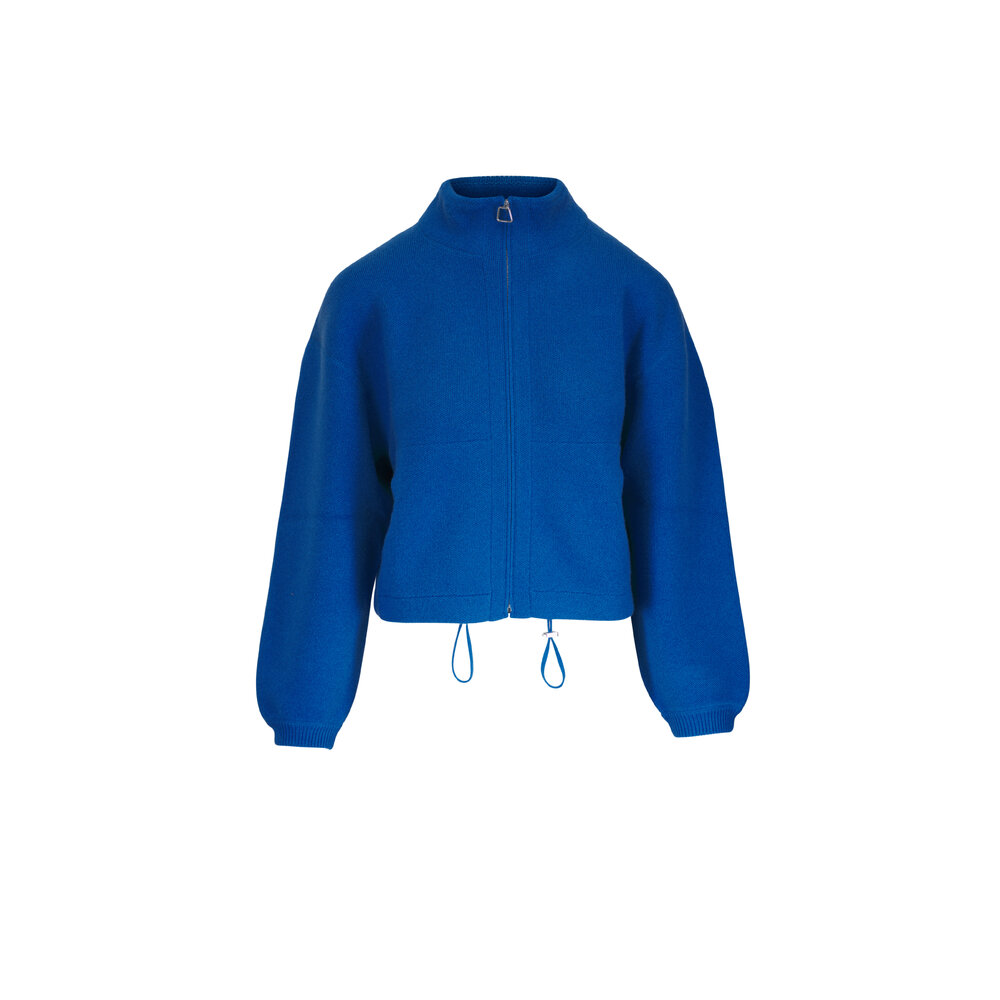 Akris - Twilight Cashmere Pique Front Zip Cardigan