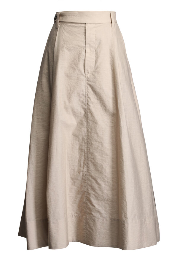 Brunello Cucinelli Beige Techno Poplin Sartorial Skirt - view 1