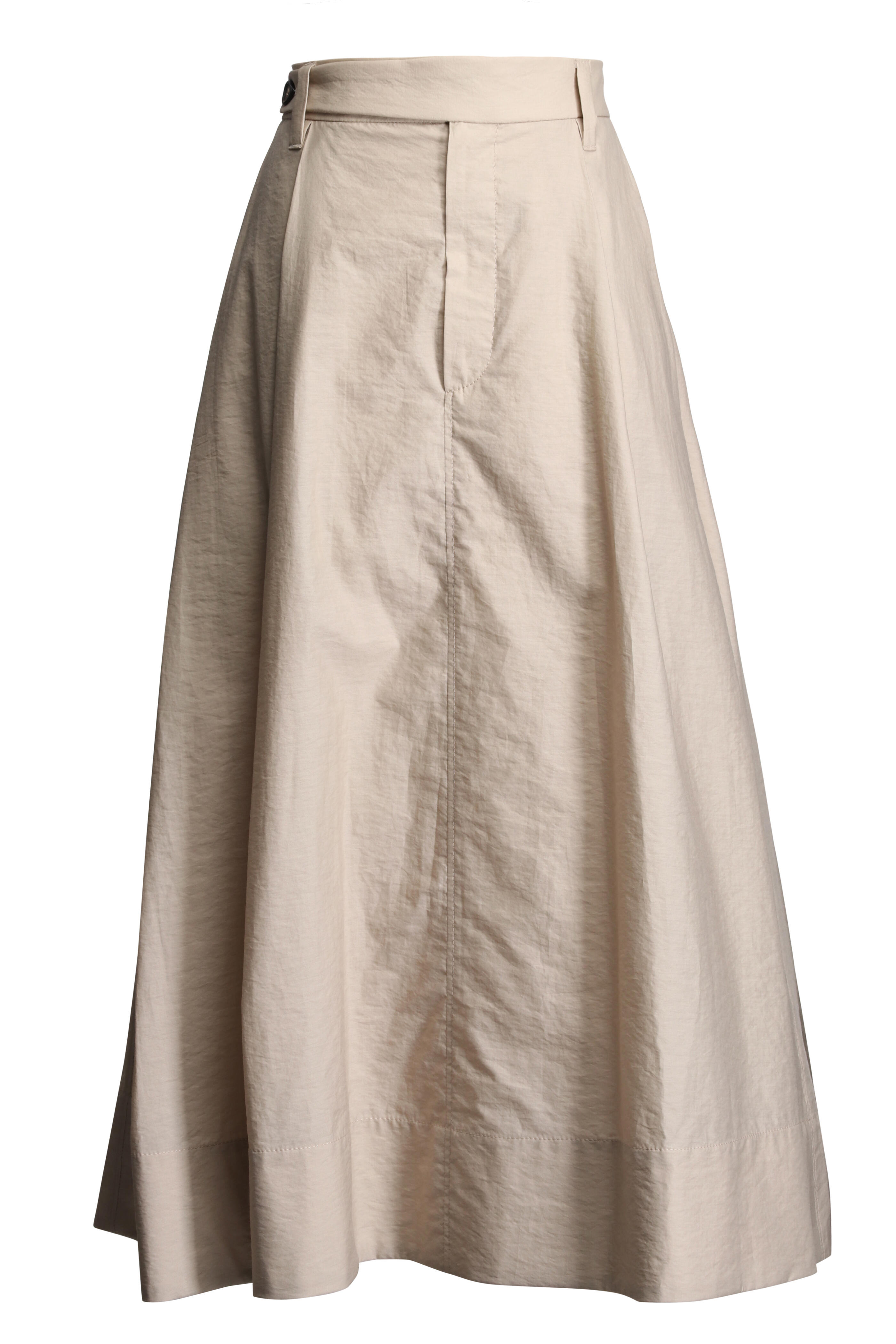 Brunello Cucinelli - Beige Techno Poplin Sartorial Skirt - view 1