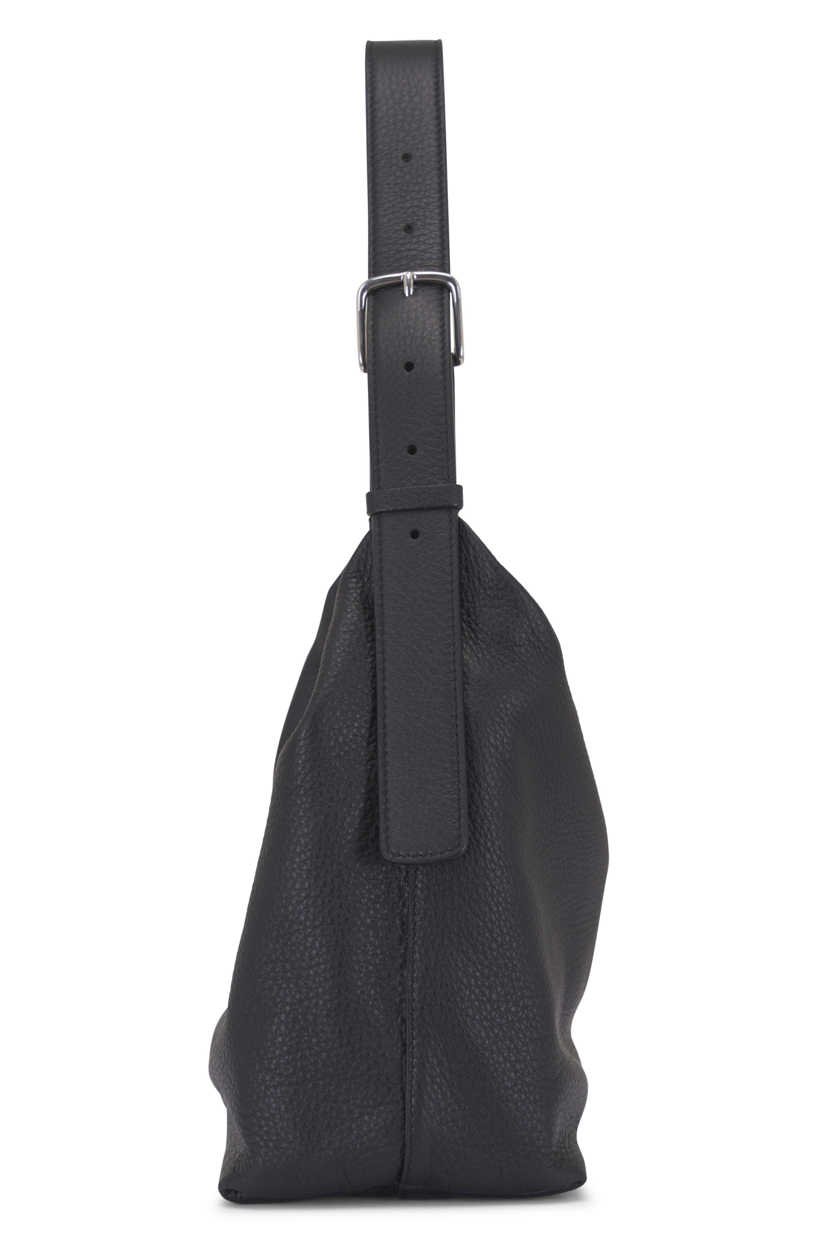 The Row - Isa Black Leather Shoulder Bag