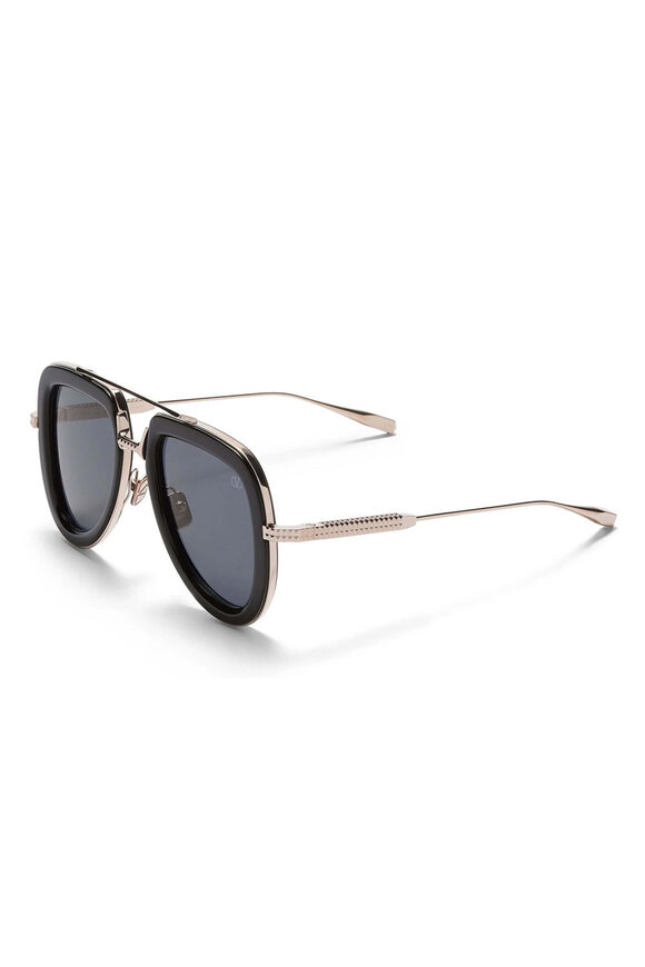 Dolce & Gabbana - Square Black & Gold Leaf Sunglasses