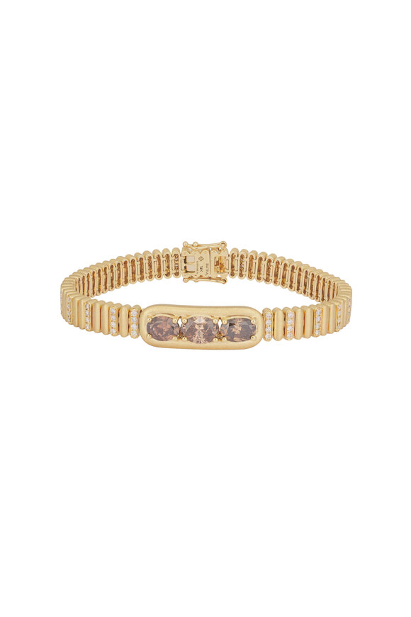 Sutra 18k Yellow Gold Diamond Bracelet - view 1
