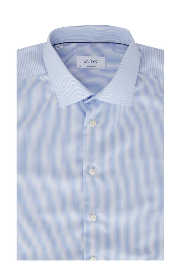 Eton - Light Blue Striped Dress Shirt