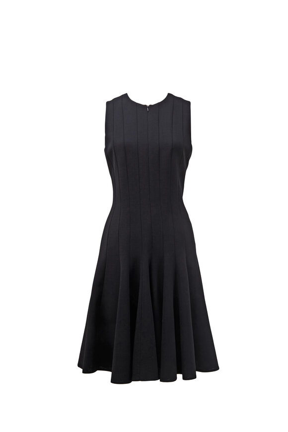 Akris - Black Front Zip Sleeveless Dress 